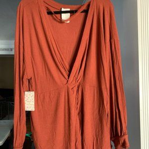 Free People Long Sleeve top size med  NWT
